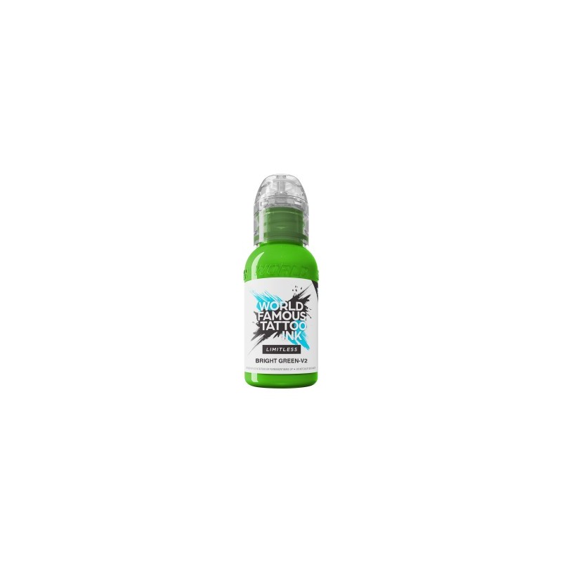 World Famous Limitless Tattoo Ink – Bright Green v2 30 ml